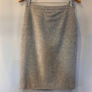 PURE Collection Light Grey Wool Pencil Skirt